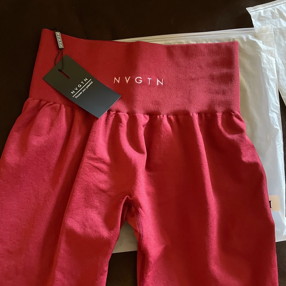 Nvgtn. Carmine color full length leggings